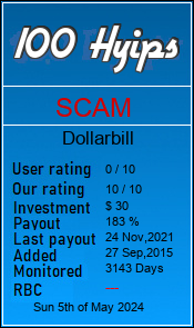 dollarbill.biz monitoring by 100hyips.com